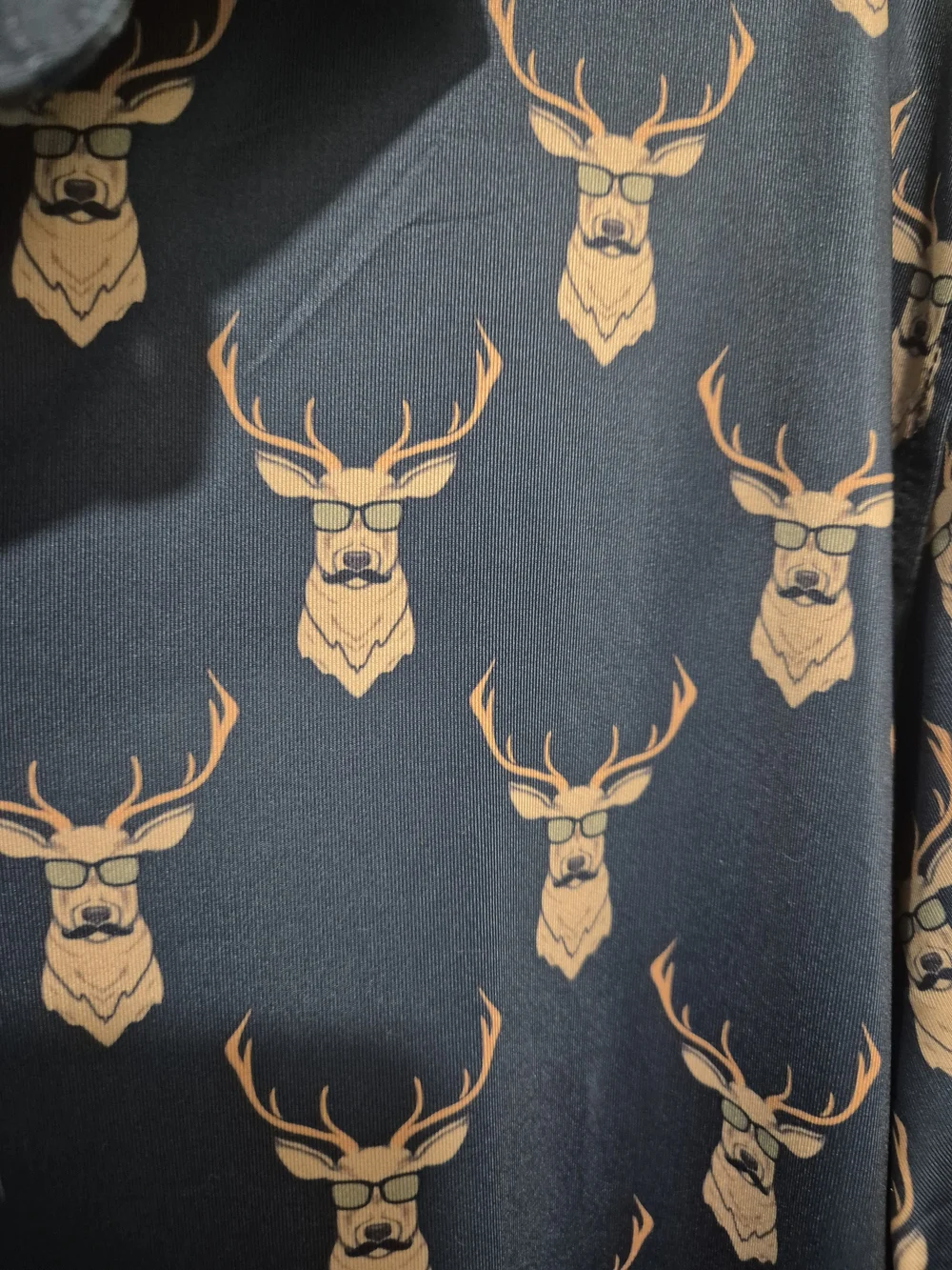 Waggle Polo Shirt Mens Large Blue Kentucky Buck Stag Golf Stretch Outdoor XL - Picture 3 of 5